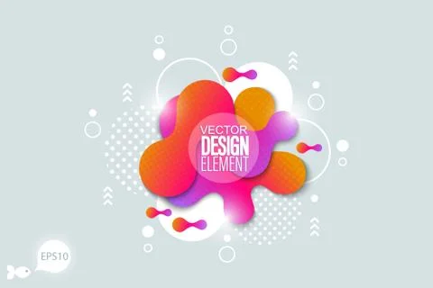 The modern vector liquid form design elements Stock Illustration