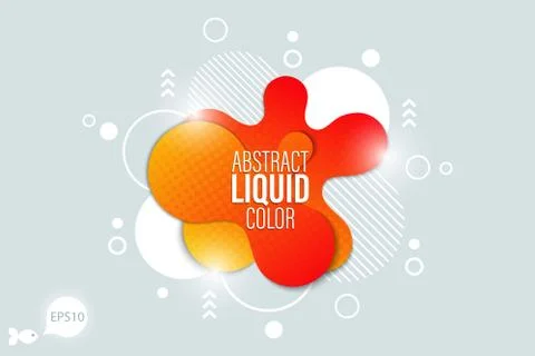 The modern vector liquid form design elements Illustrazione stock