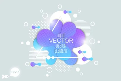 The modern vector liquid form design elements Stock Illustration