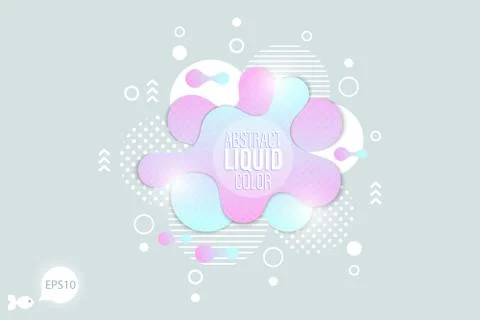 The modern vector liquid form design elements Illustrazione stock