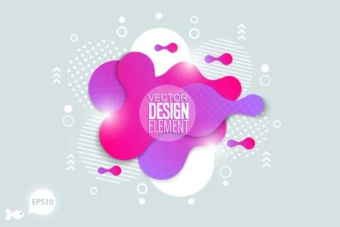 The modern vector liquid form design elements 스톡 일러스트