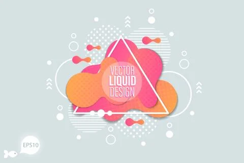 The modern vector liquid form design elements イラスト素材