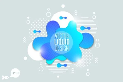 The modern vector liquid form design elements Illustrazione stock