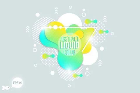 The modern vector liquid form design elements Illustrazione stock