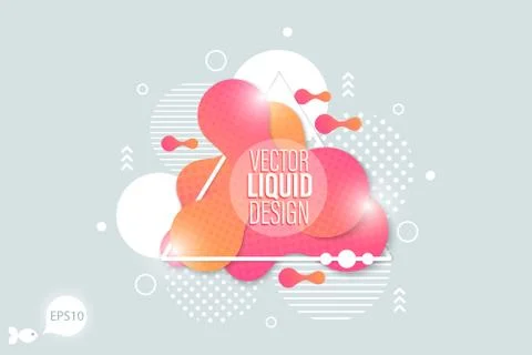 The modern vector liquid form design elements Stock Illustration