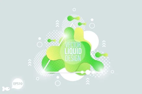 The modern vector liquid form design elements 스톡 일러스트