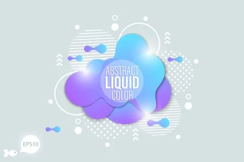 The modern vector liquid form design elements Illustrazione stock