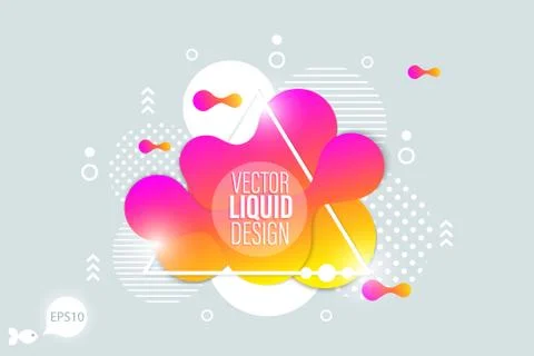 The modern vector liquid form design elements Stock Illustration