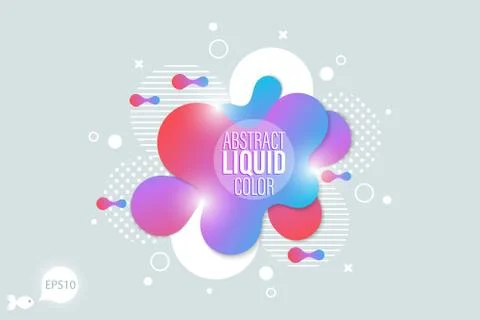 The modern vector liquid form design elements Stock Illustration