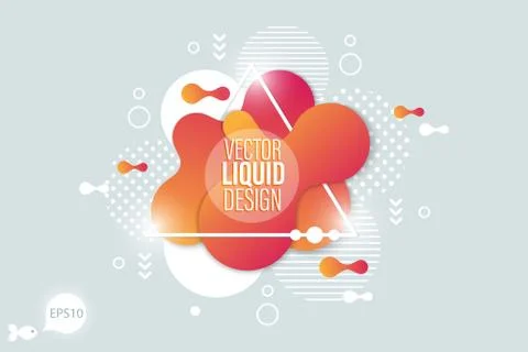 The modern vector liquid form design elements Stock Illustration