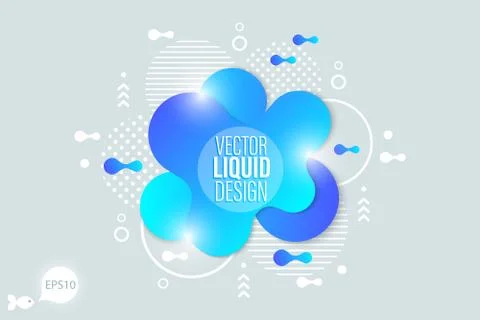 The modern vector liquid form design elements Illustrazione stock