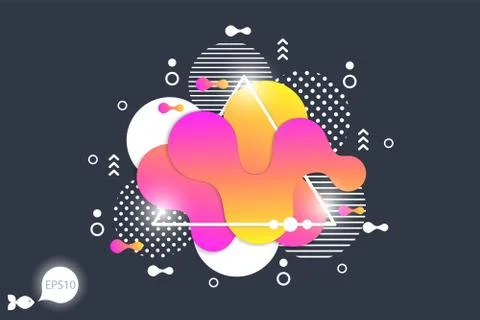 The modern vector liquid form design elements Illustrazione stock