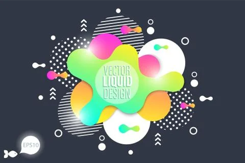 The modern vector liquid form design elements Illustrazione stock