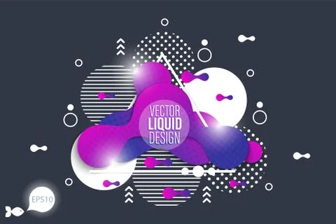 The modern vector liquid form design elements Illustrazione stock