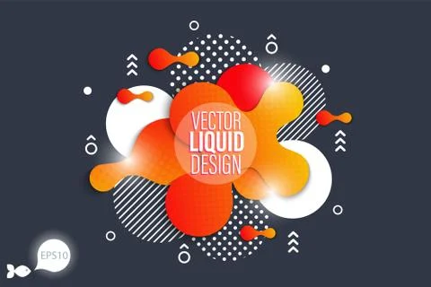 The modern vector liquid form design elements Stock Illustration