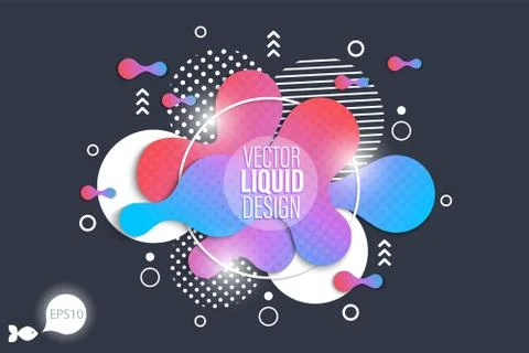 The modern vector liquid form design elements Stock Illustration