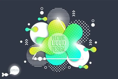 The modern vector liquid form design elements Stock Illustration