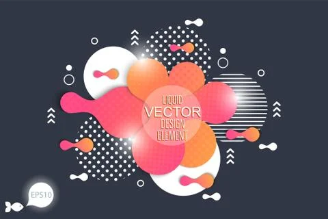 The modern vector liquid form design elements Stock Illustration