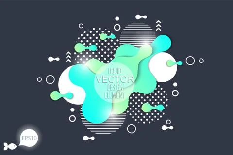 The modern vector liquid form design elements Stock Illustration