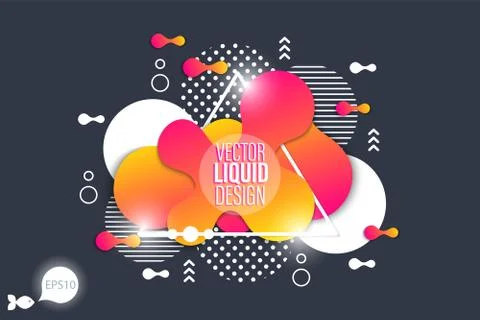 The modern vector liquid form design elements Stock Illustration
