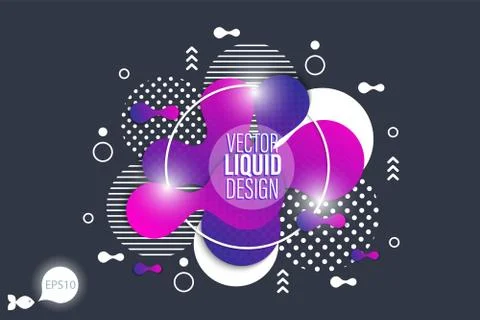 The modern vector liquid form design elements Illustrazione stock