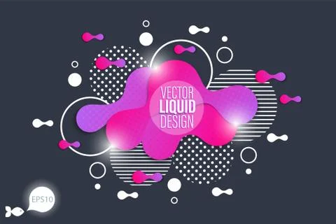 The modern vector liquid form design elements Stock Illustration