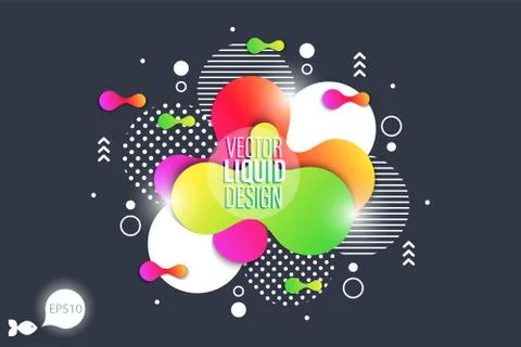 The modern vector liquid form design elements 스톡 일러스트