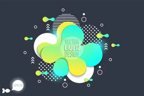 The modern vector liquid form design elements Stock Illustration