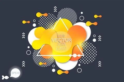 The modern vector liquid form design elements Stock Illustration