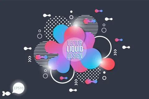 The modern vector liquid form design elements 스톡 일러스트