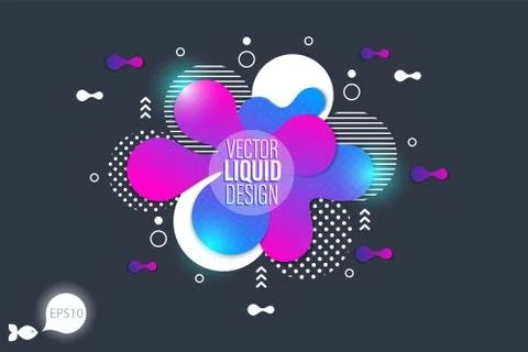 The modern vector liquid form design elements Illustrazione stock