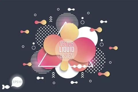 The modern vector liquid form design elements Stock Illustration