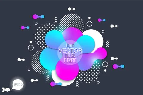 The modern vector liquid form design elements Illustrazione stock