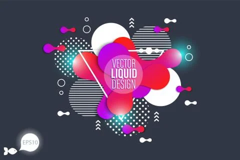The modern vector liquid form design elements Stock Illustration