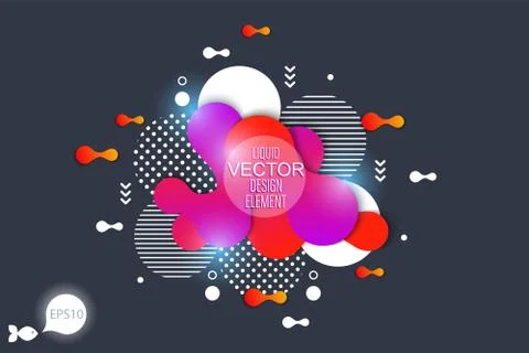 The modern vector liquid form design elements Stock Illustration