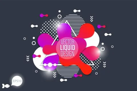 The modern vector liquid form design elements Stock Illustration