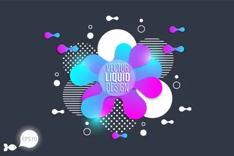 The modern vector liquid form design elements Stock Illustration