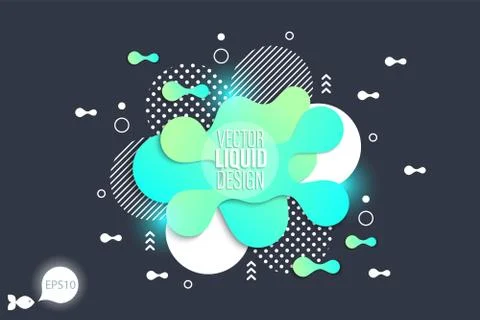 The modern vector liquid form design elements Stock Illustration