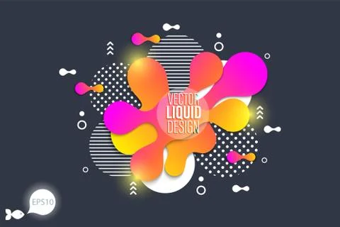 The modern vector liquid form design elements Stock Illustration