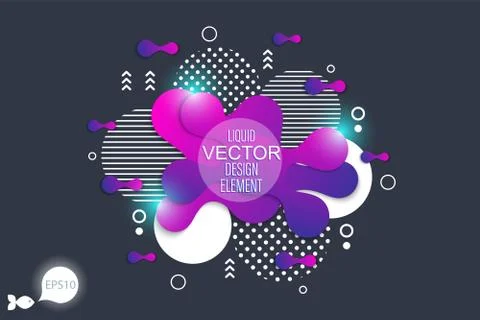 The modern vector liquid form design elements Illustrazione stock