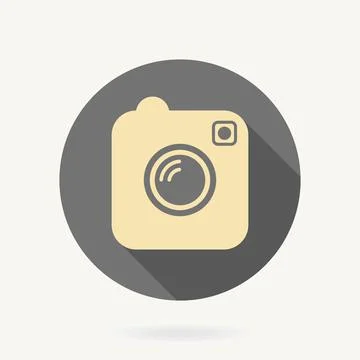 Modern Vector Logo With Camera in the Circle Illustrazione stock