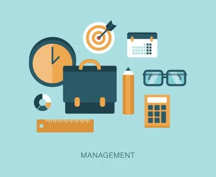 Modern vector management concept illustration Illustrazione stock