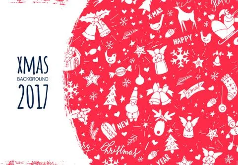 Modern vector New Year card or party design 库存插图