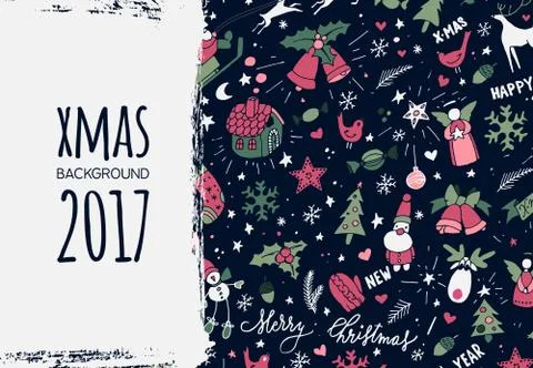 Modern vector New Year card or party design Stock Illustration