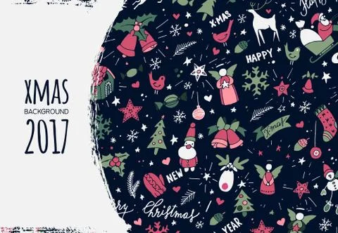 Modern vector New Year card or party design Stock Illustration