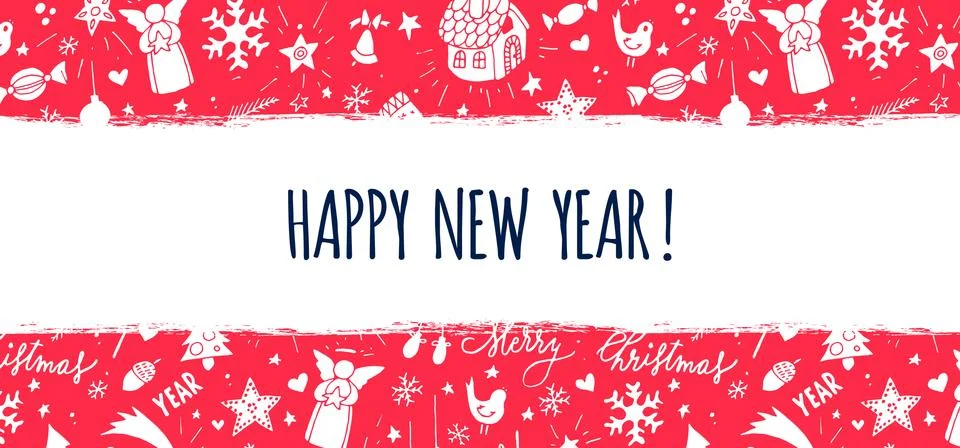 Modern vector New Year card or party design 库存插图