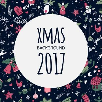 Modern vector New Year card or party design 库存插图