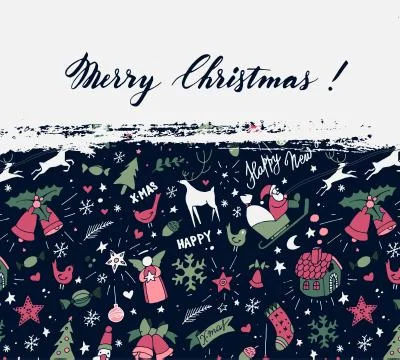 Modern vector New Year card or party design Stock Illustration