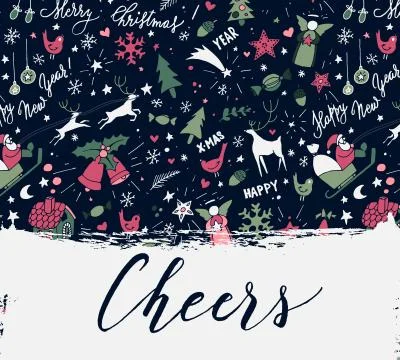 Modern vector New Year card or party design Illustration