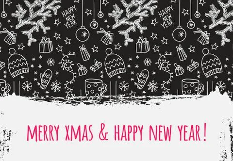Modern vector New Year card or party design Stock Illustration